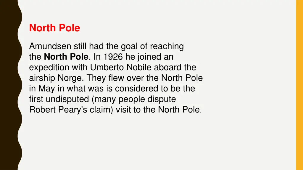 north pole