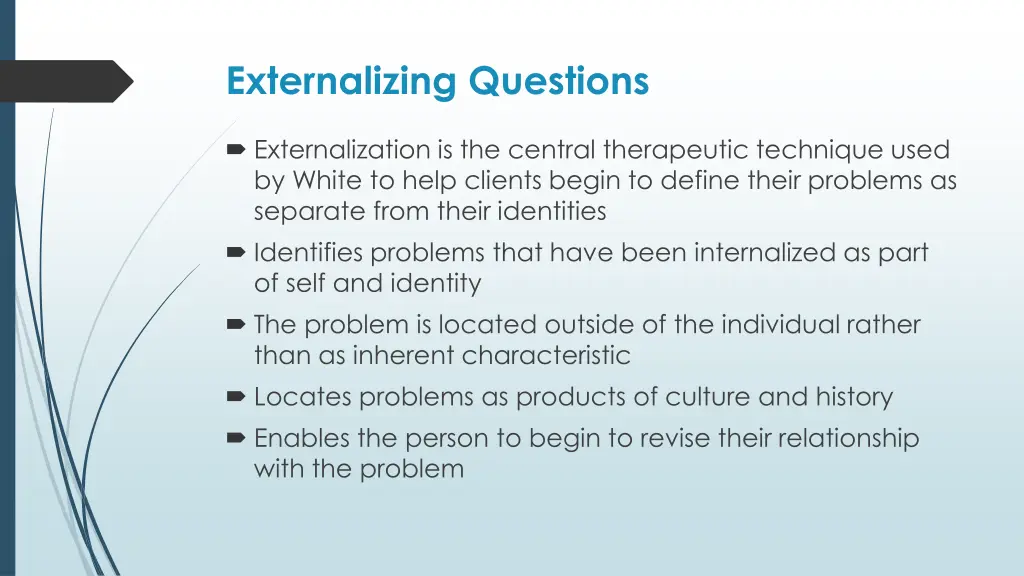 externalizing questions