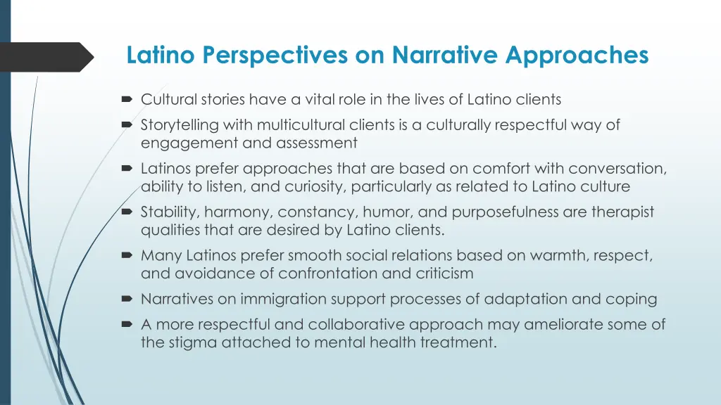 latino perspectives on narrative approaches