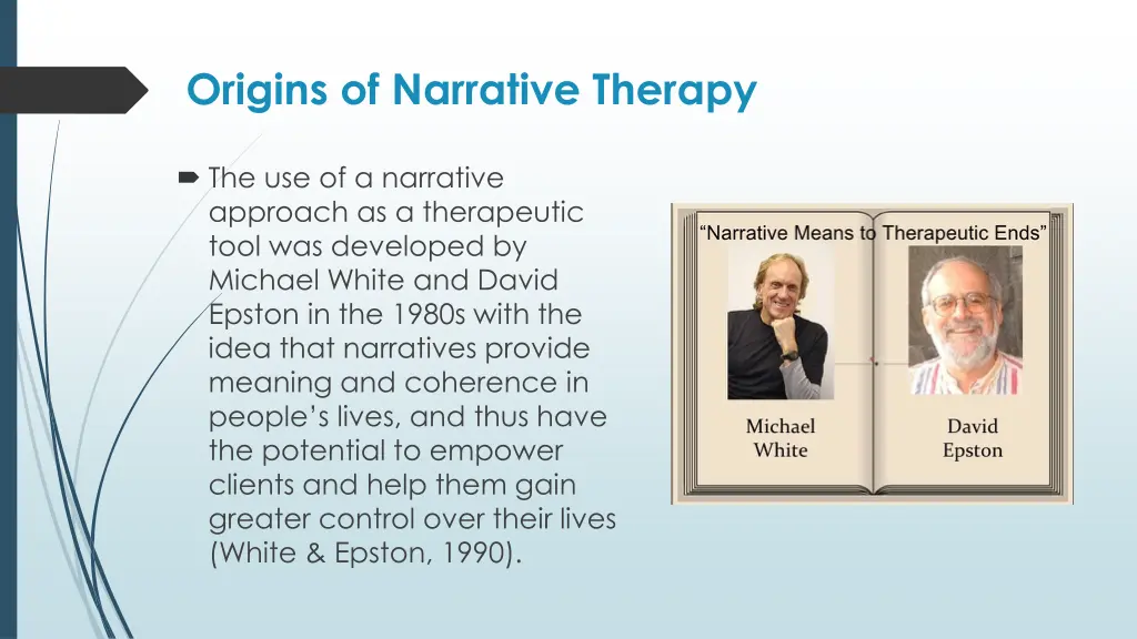 origins of narrative therapy