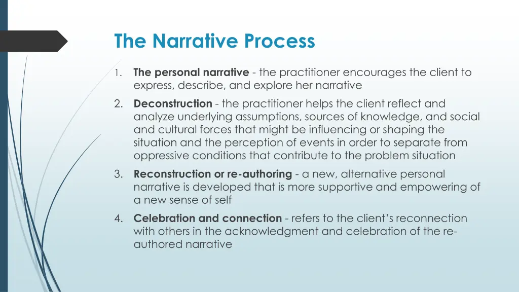 the narrative process