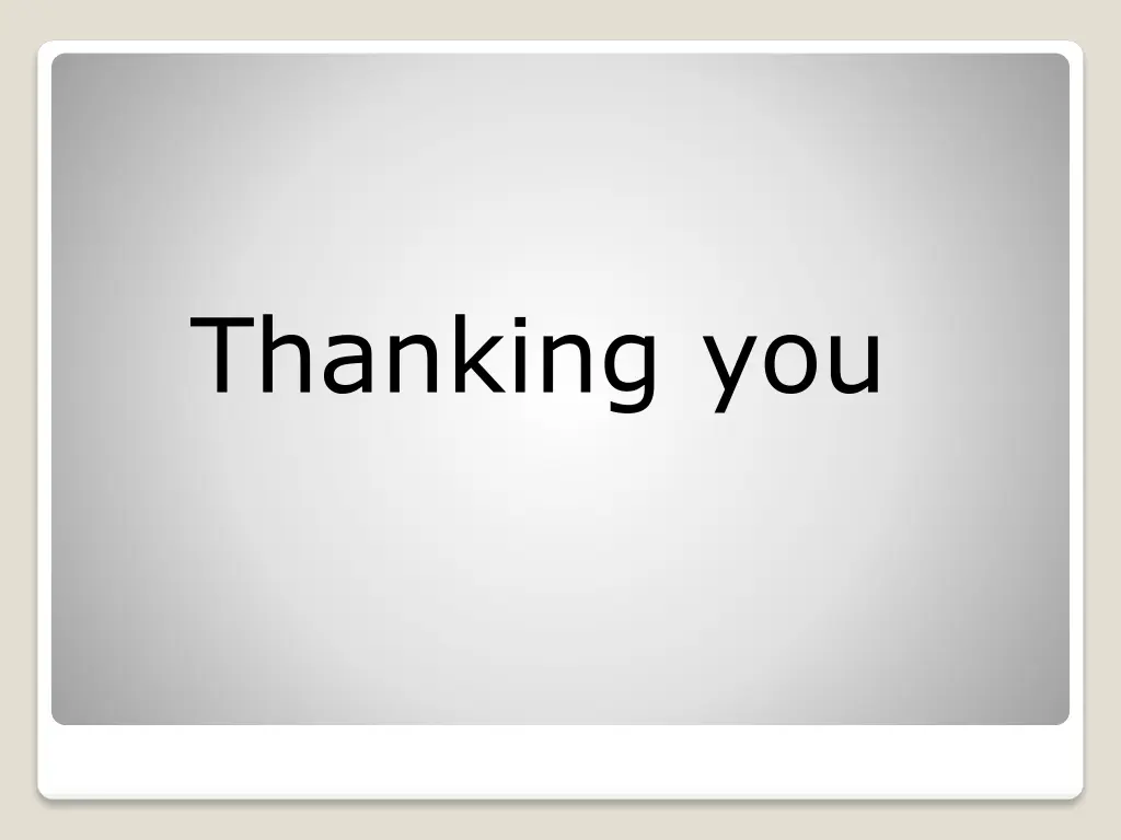 thanking you