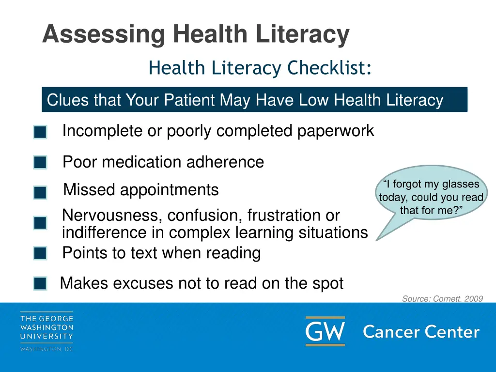 assessing health literacy health literacy