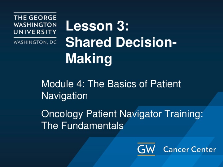 lesson 3 shared decision making