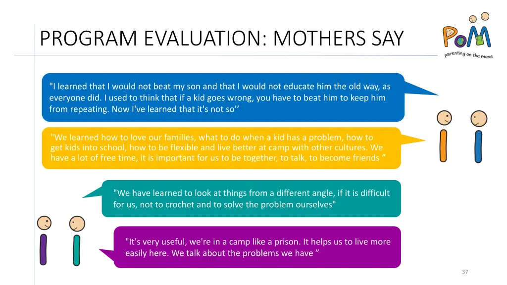 program evaluation mothers say