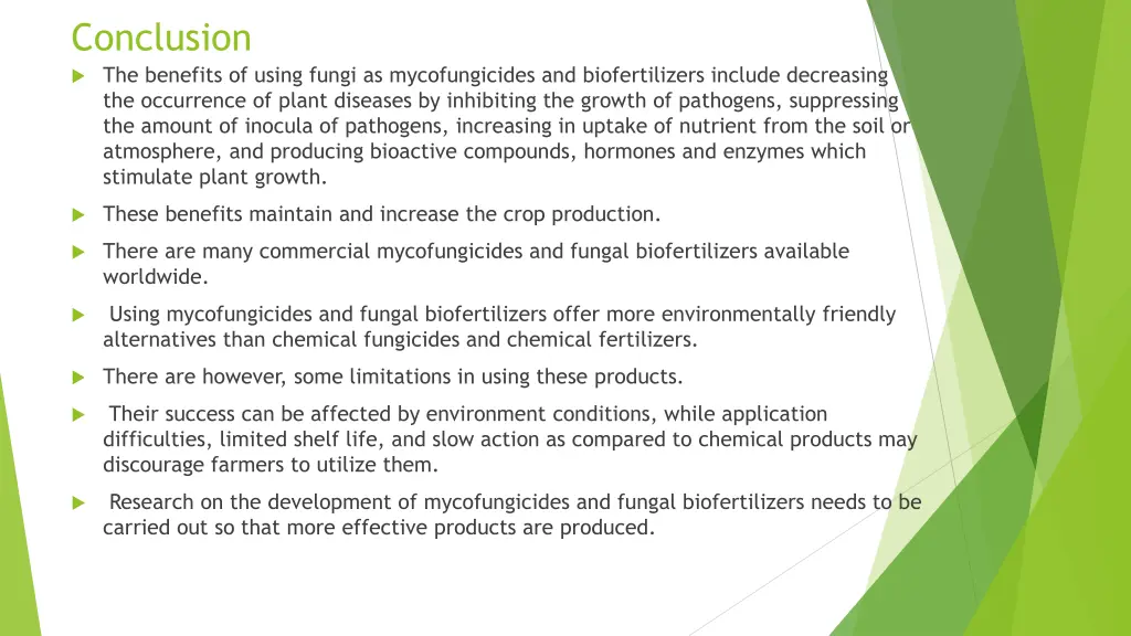 conclusion the benefits of using fungi