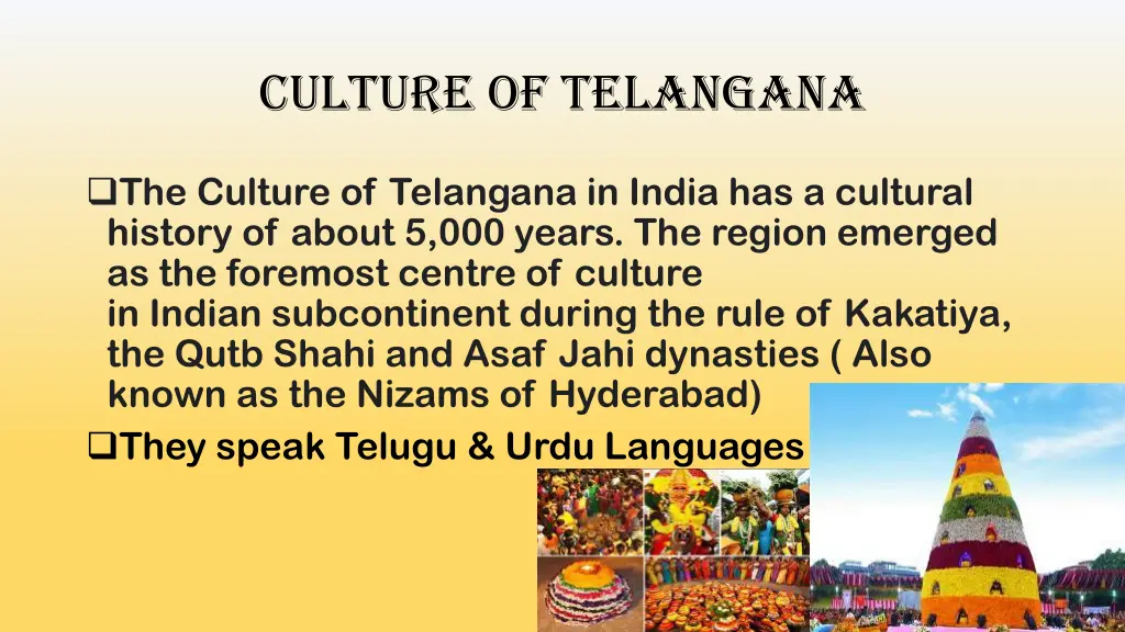 culture of telangana