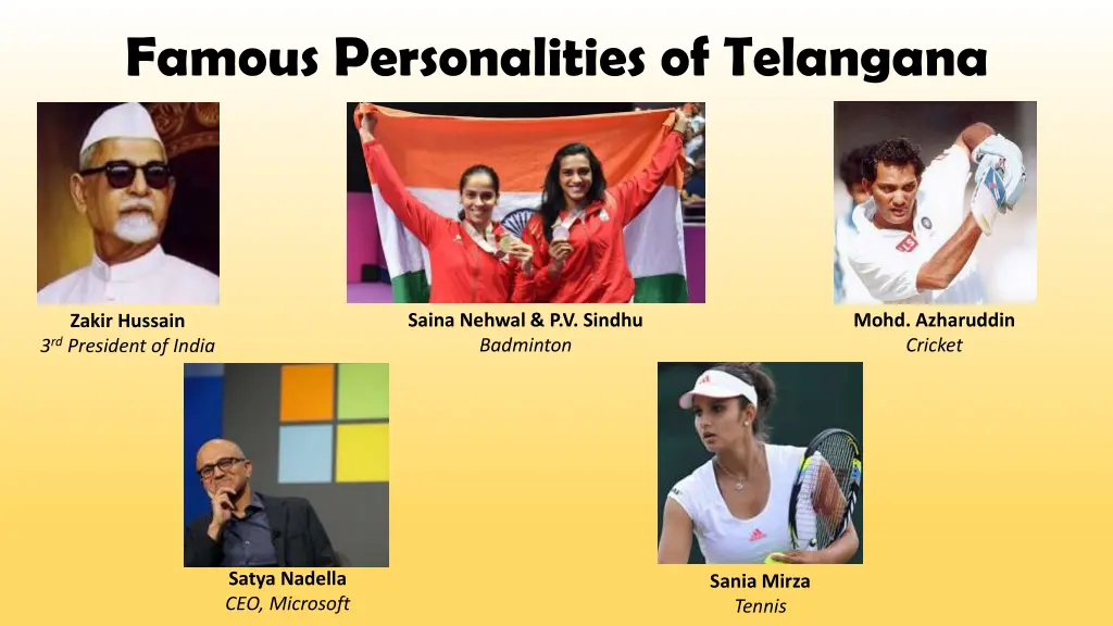 famous personalities of telangana