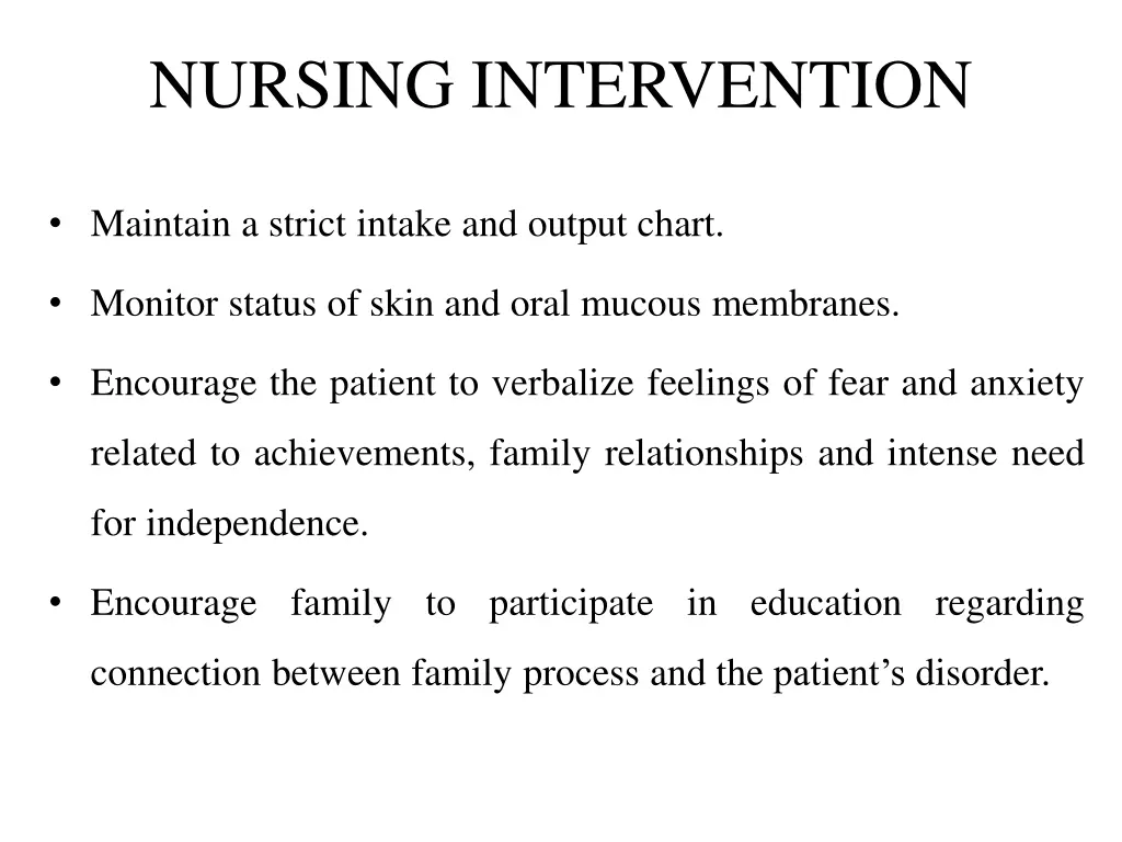 nursing intervention