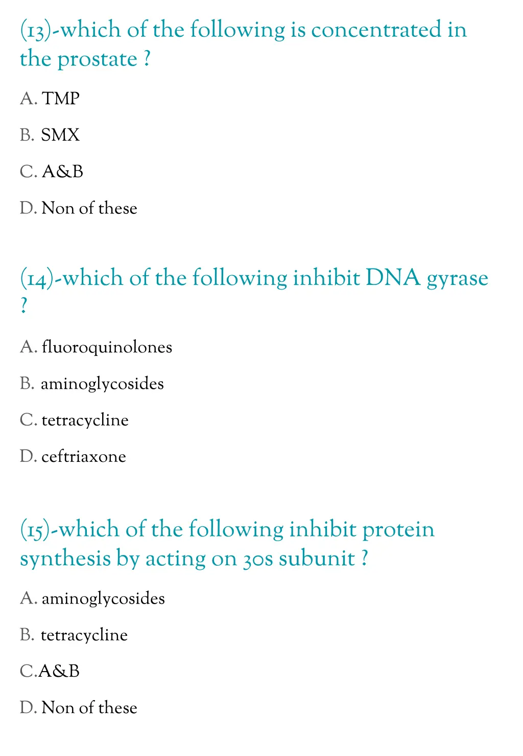 13 which of the following is concentrated