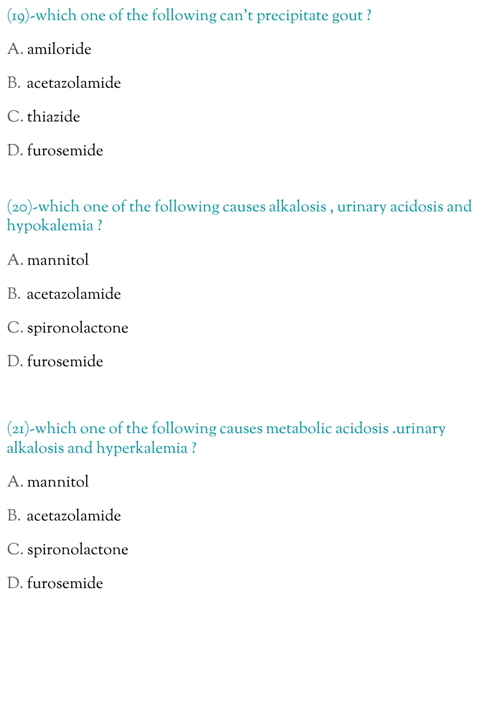 19 which one of the following can t precipitate