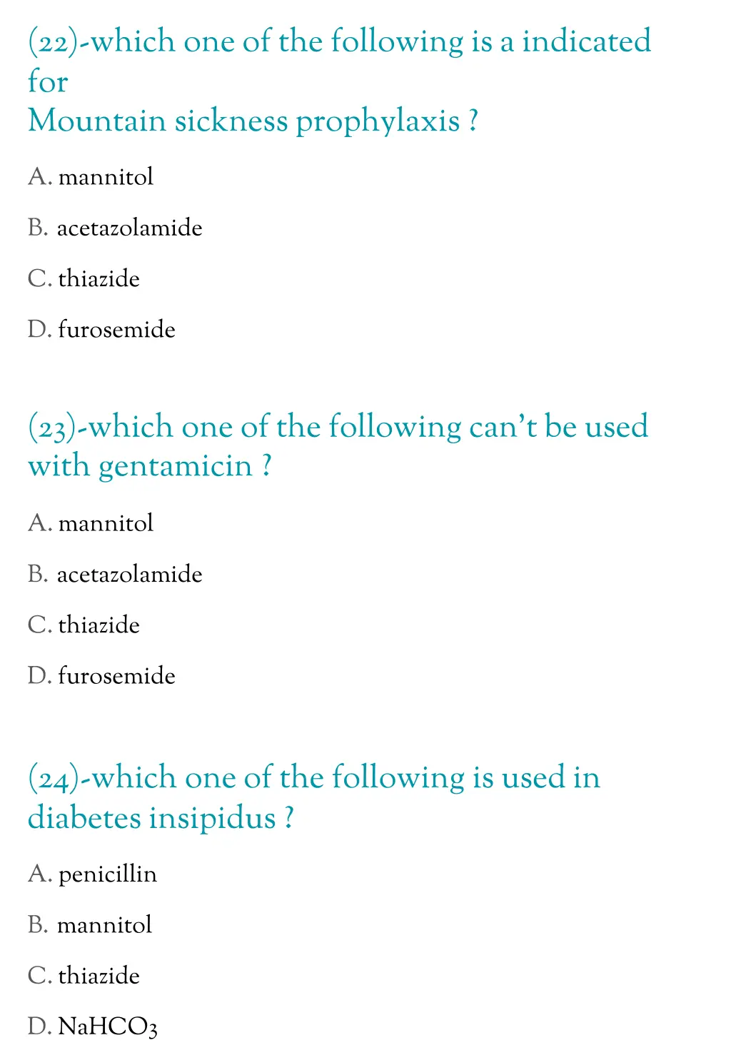 22 which one of the following is a indicated