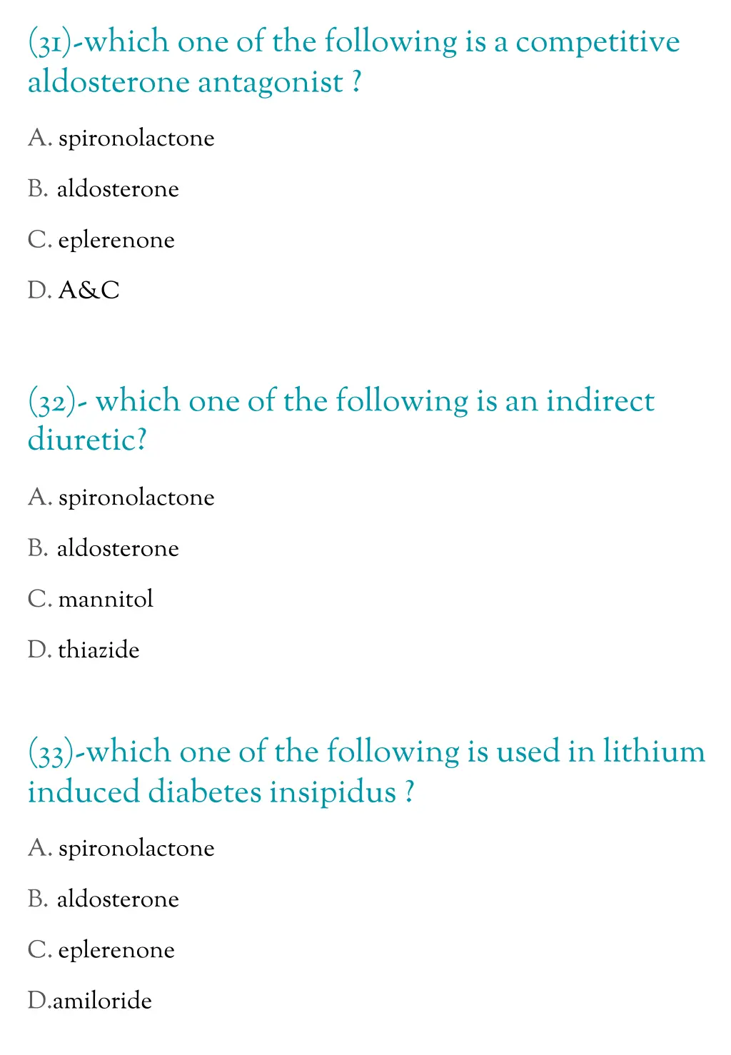 31 which one of the following is a competitive