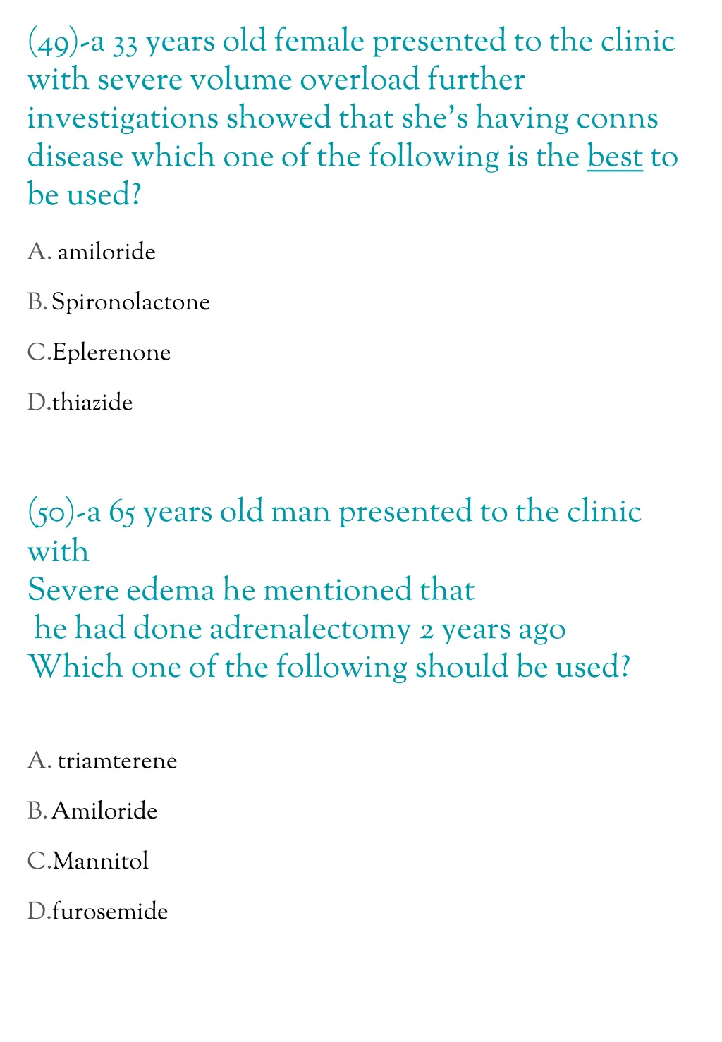 49 a 33 years old female presented to the clinic