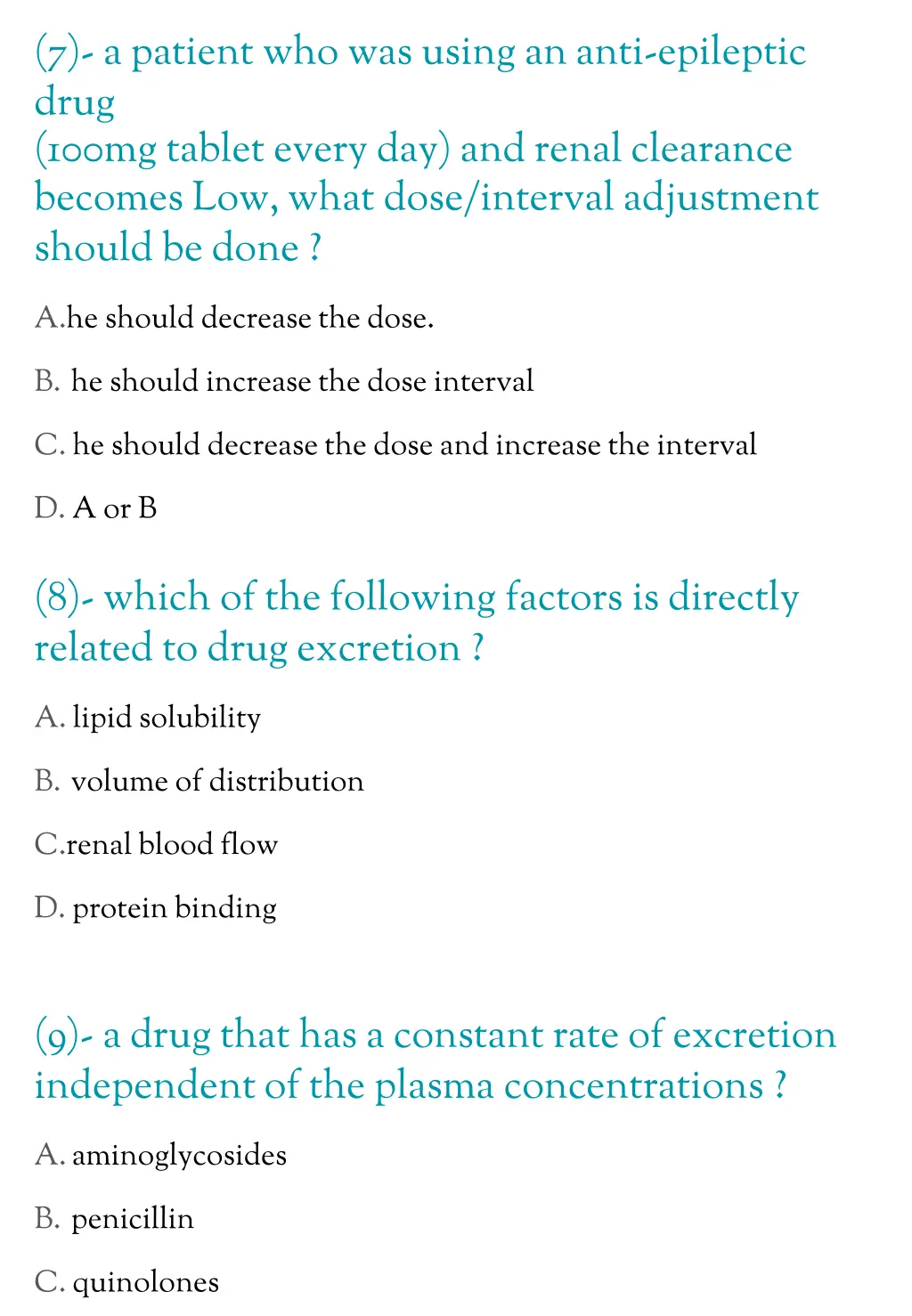 7 a patient who was using an anti epileptic drug