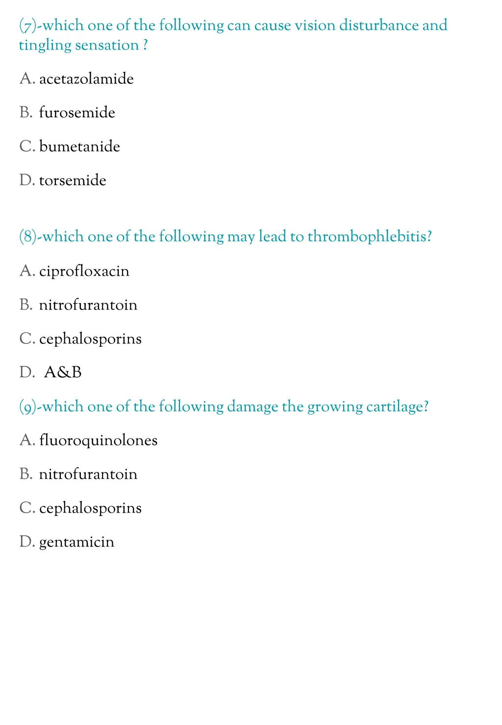 7 which one of the following can cause vision