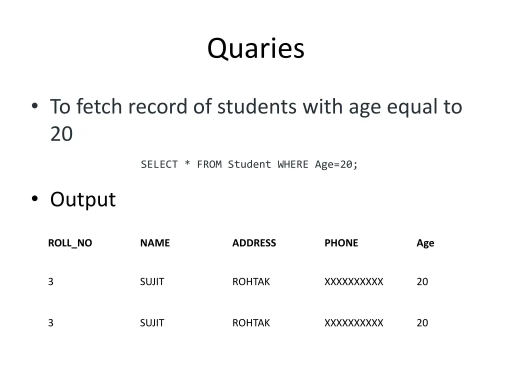 quaries