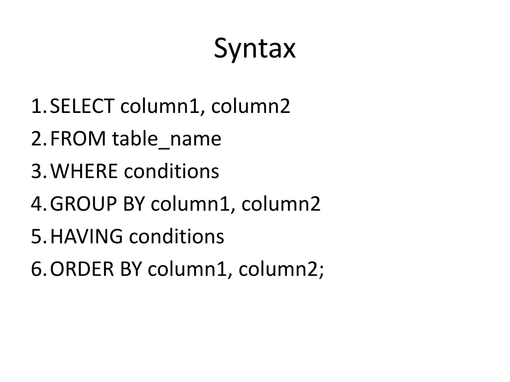 syntax