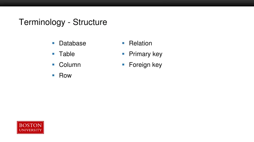 terminology structure