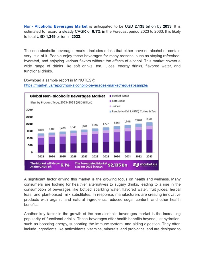 non alcoholic beverages market is anticipated