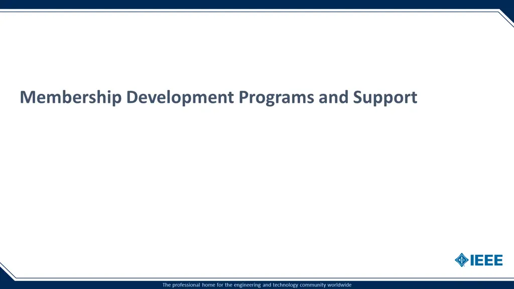 membership development programs and support