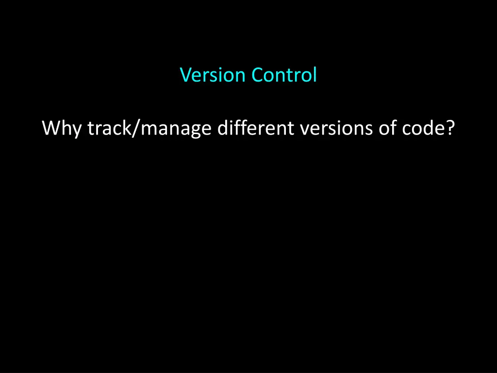 version control