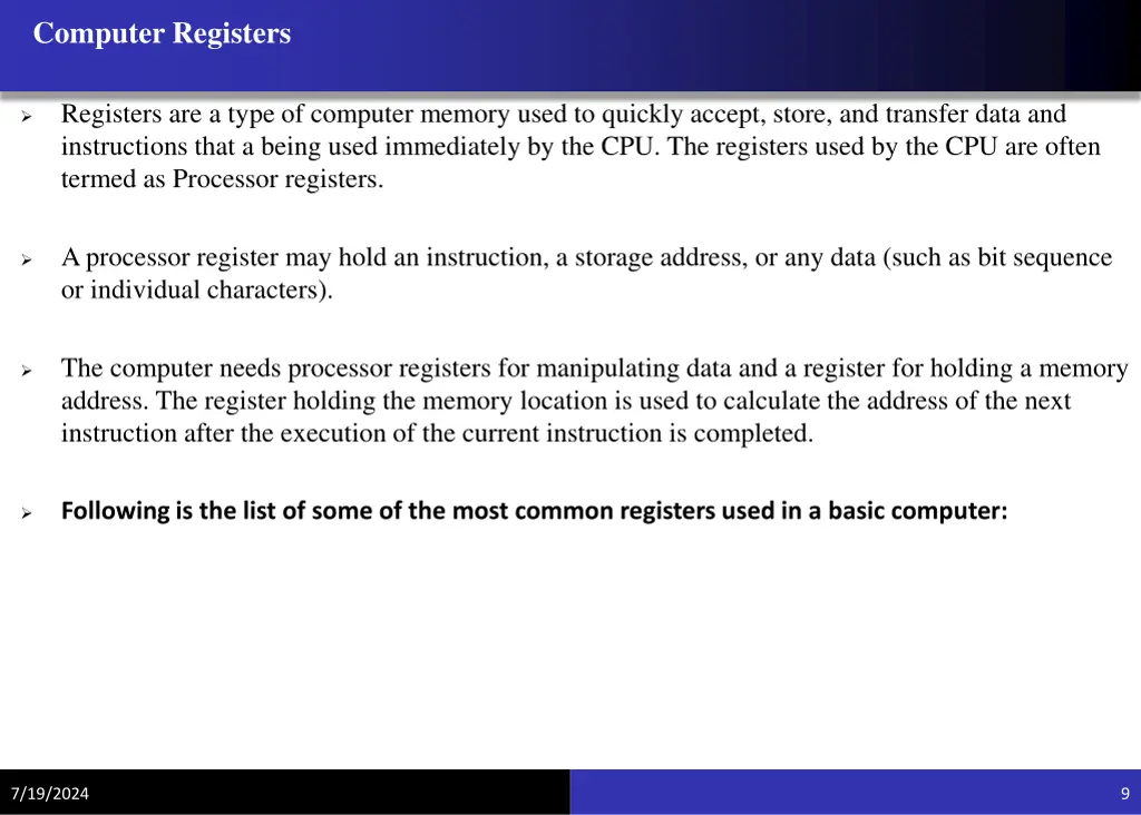 computer registers