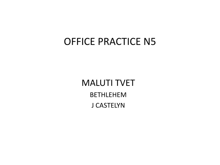 office practice n5