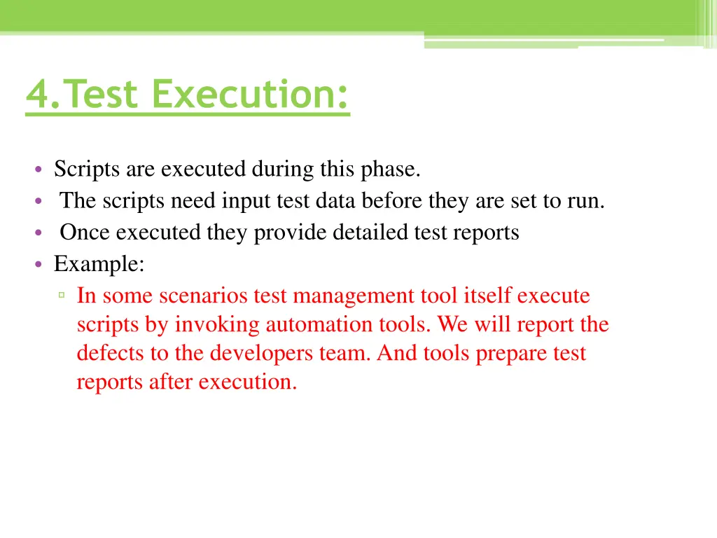 4 test execution