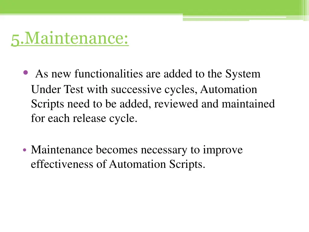 5 maintenance