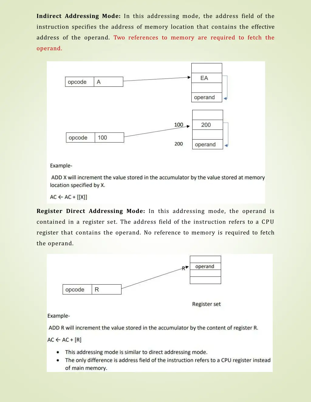 indirect addressing mode in this addressing mode