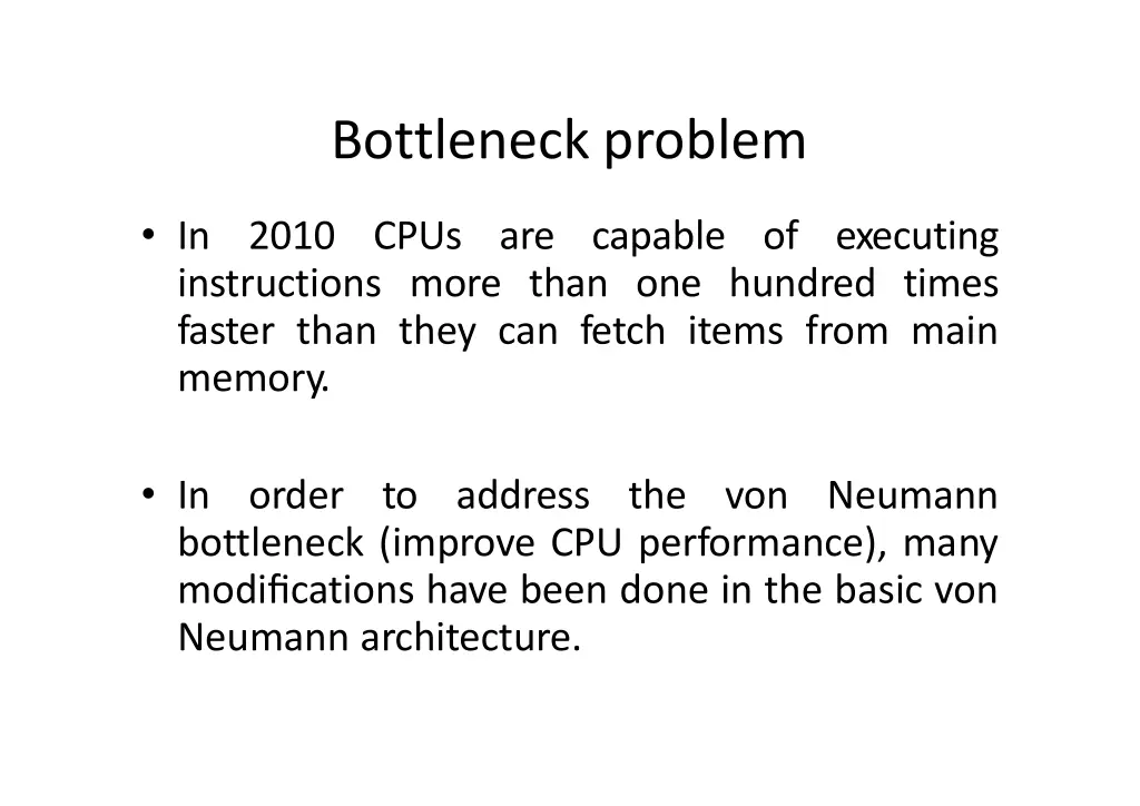 bottleneck problem