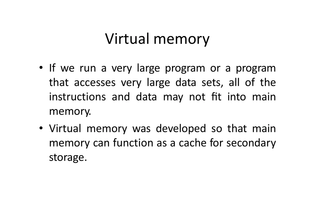 virtual memory