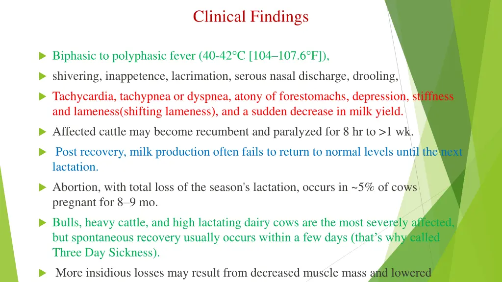 clinical findings