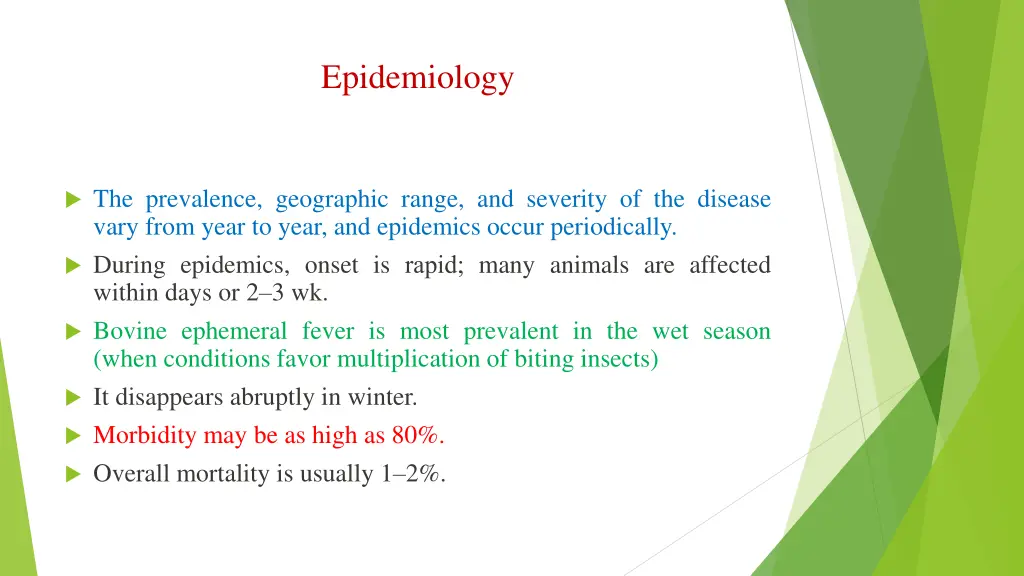 epidemiology