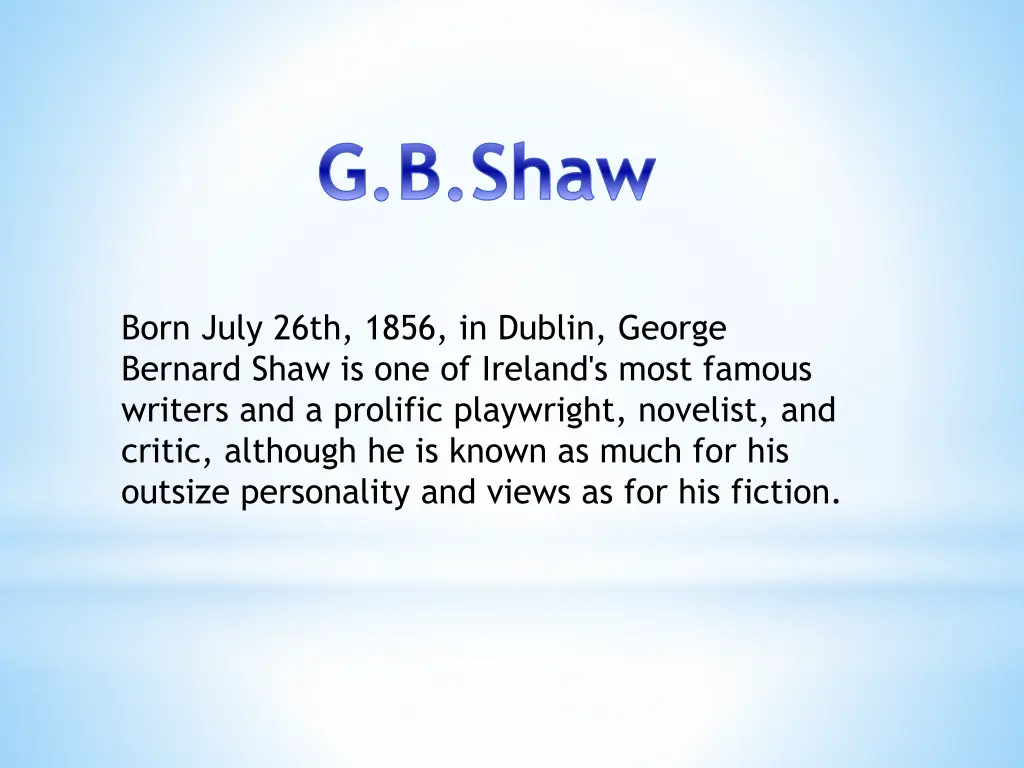 g b shaw 1