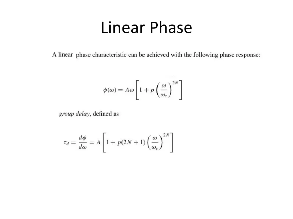 linear phase