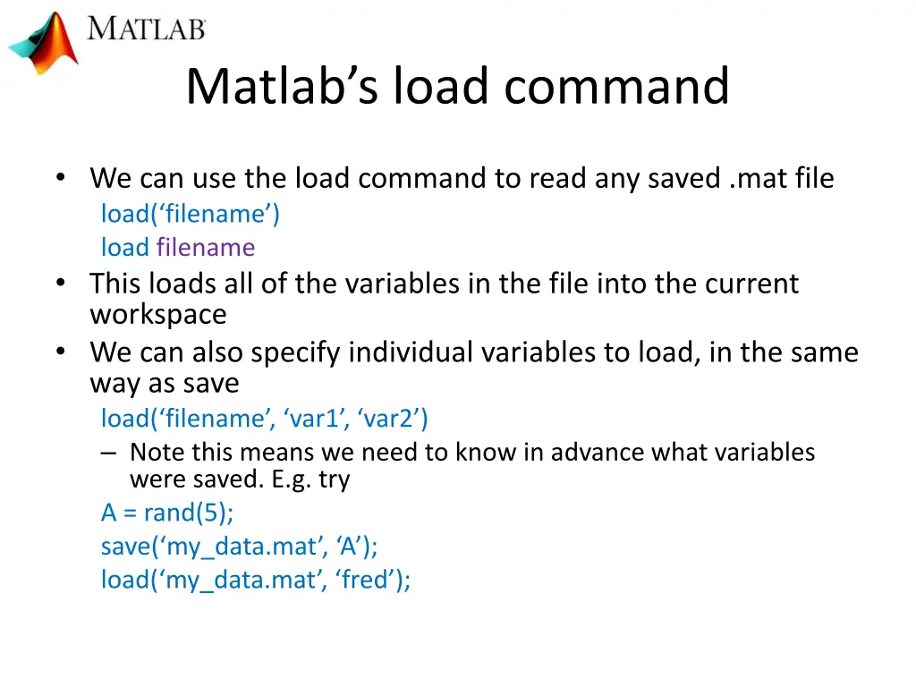 matlab s load command