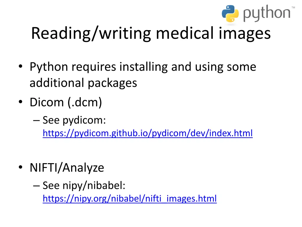 reading writing medical images 1