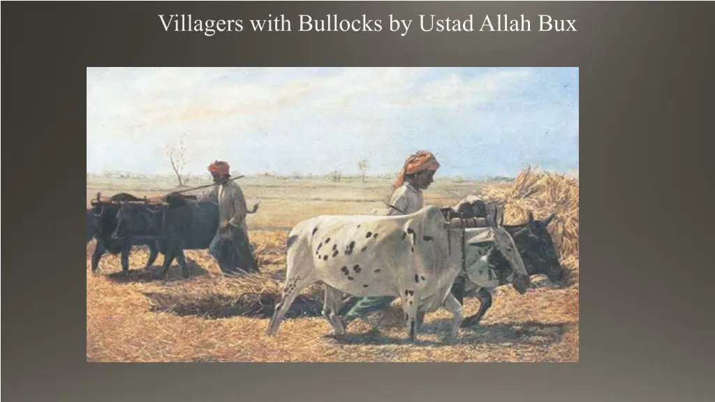 villagers with bullocks by ustad allah bux