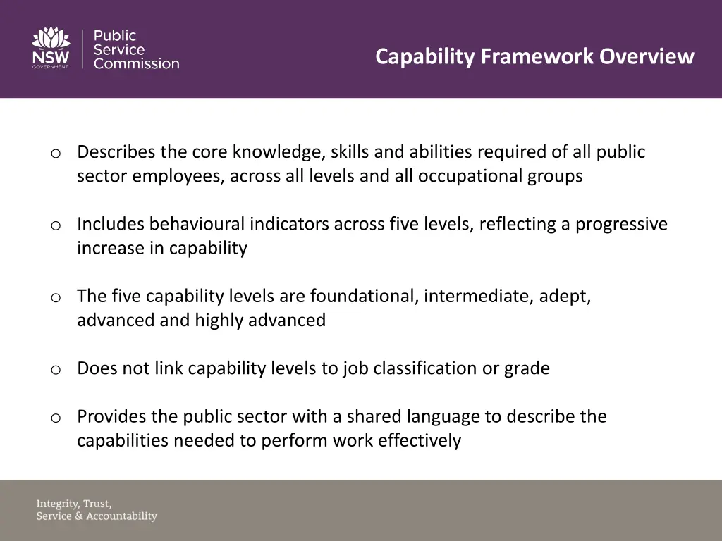 capability framework overview