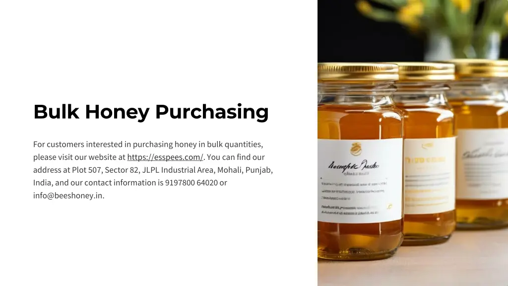 bulk honey purchasing