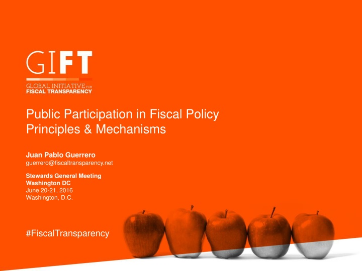 public participation in fiscal policy principles