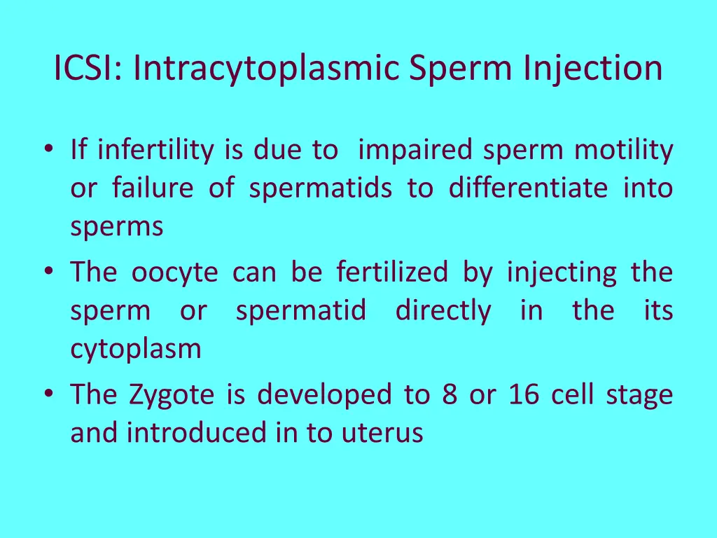 icsi intracytoplasmic sperm injection