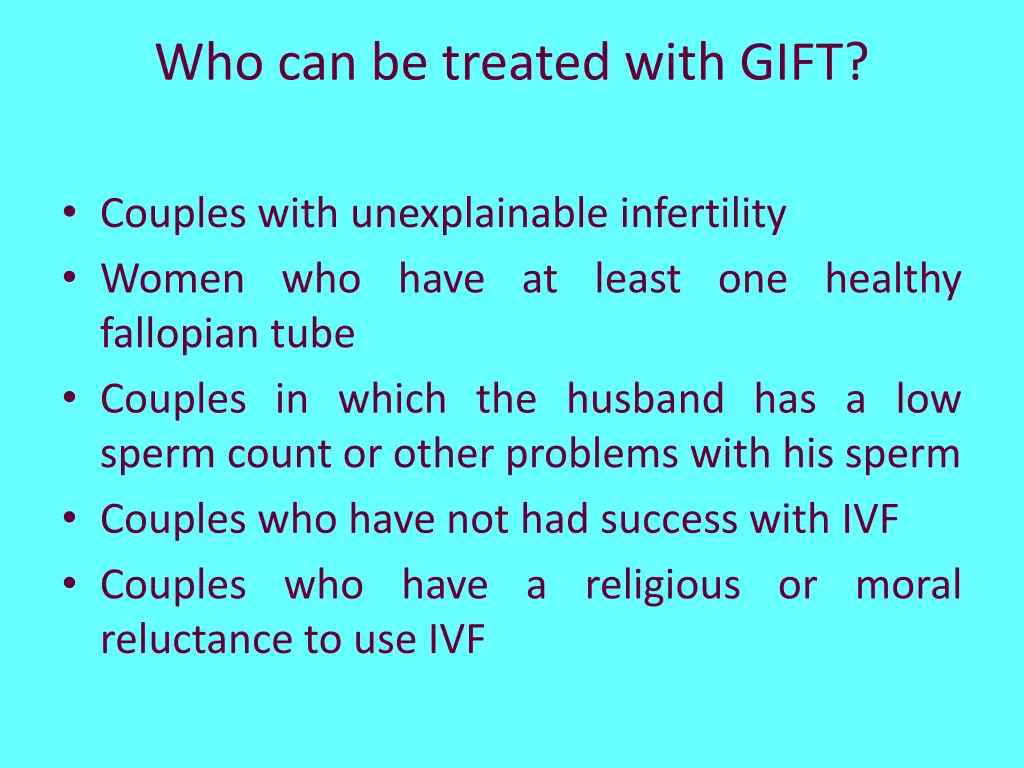 who can be treated with gift