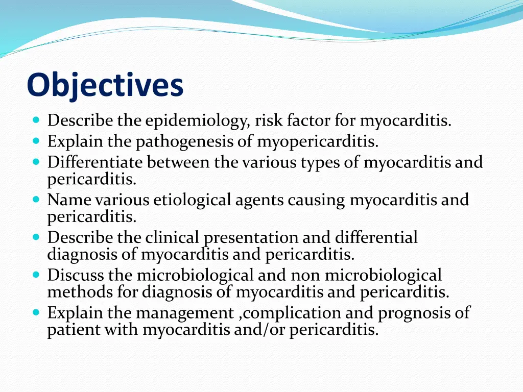 objectives describe the epidemiology risk factor