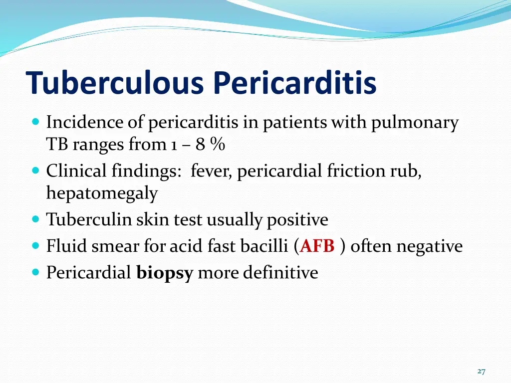 tuberculous pericarditis