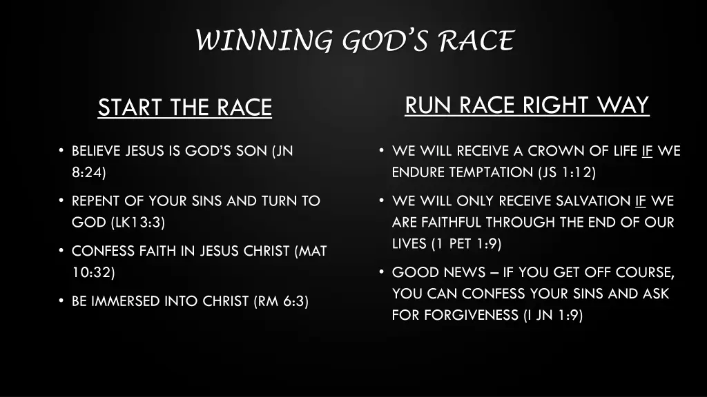 winning god s race 1