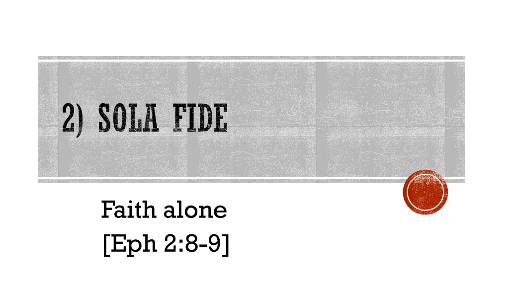 2 sola fide