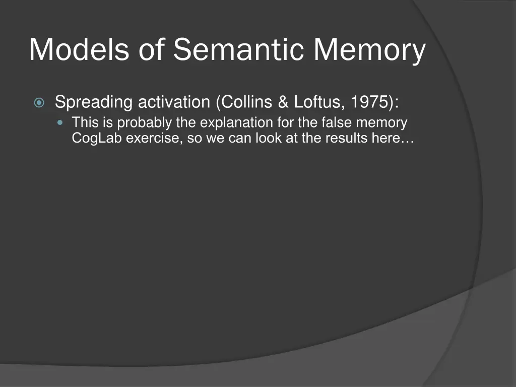 models of semantic memory 25